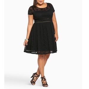 TORRID LACE SCOOP SKATER DRESS